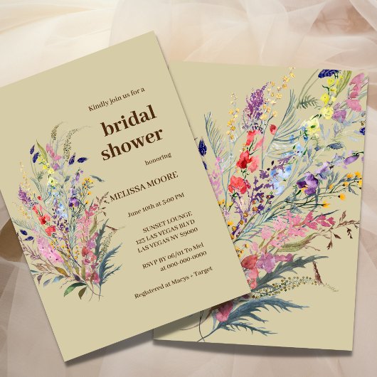 Invitation de la douche nuptiale Garden Blooms
