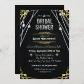 Invitation de la douche nuptiale Gatsby Art Déco (Devant / Derrière)