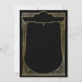 Invitation de la douche nuptiale Gatsby Art Déco (Dos)