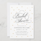 Invitation de la douche nuptiale Gold Pearls (Devant)