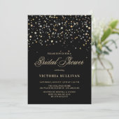 Invitation de la douche nuptiale Gold Star Confett (Debout devant)