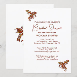 Invitation de la douche nuptiale Imaginaire Dragon