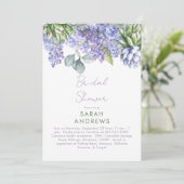 Invitation de la douche nuptiale Lilac (Debout devant)