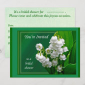 Invitation de la douche nuptiale - Lily de la vall (Devant / Derrière)