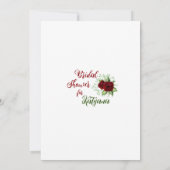 Invitation de la douche nuptiale Mariage de Noël (Dos)