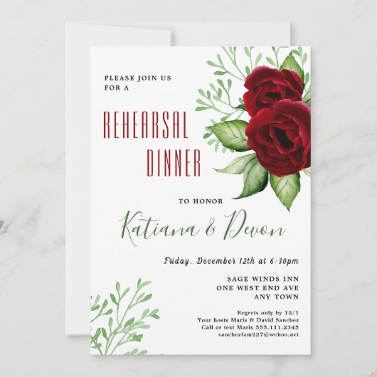 Invitation de la douche nuptiale Mariage de Noël (Devant)