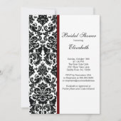 Invitation de la douche nuptiale Merlot Red (Devant)