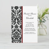 Invitation de la douche nuptiale Merlot Red (Debout devant)