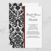 Invitation de la douche nuptiale Merlot Red (Devant / Derrière)