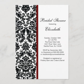 Invitation de la douche nuptiale Merlot Red