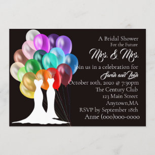 Invitation de la douche nuptiale Mme & Mme