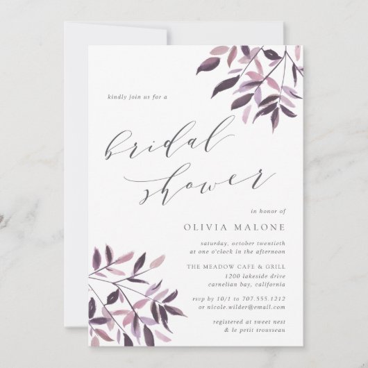 Invitation de la douche nuptiale moissonneuse Harv (Devant)