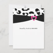 Invitation de la douche nuptiale Motif Leopard (Dos)