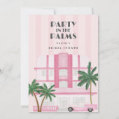 Invitation de la douche nuptiale Palm Royale (Dos)