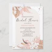 Invitation de la douche nuptiale Pampas Boho Arch (Devant)