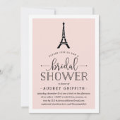 Invitation de la douche nuptiale Paris Romance (Devant)