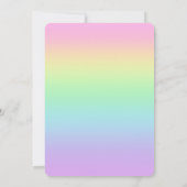 Invitation de la douche nuptiale Pastel Rainbow (Dos)