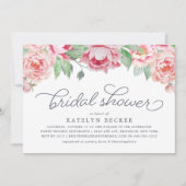 Invitation de la douche nuptiale Peony antique (Devant)