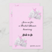 Invitation de la douche nuptiale Peony simple (Devant / Derrière)