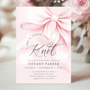 Invitation de la douche nuptiale Pink Tying