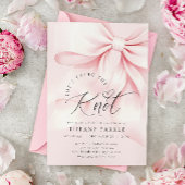 Invitation de la douche nuptiale Pink Tying