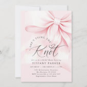 Invitation de la douche nuptiale Pink Tying (Devant)