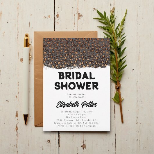 Invitation de la douche nuptiale Poster de animal 