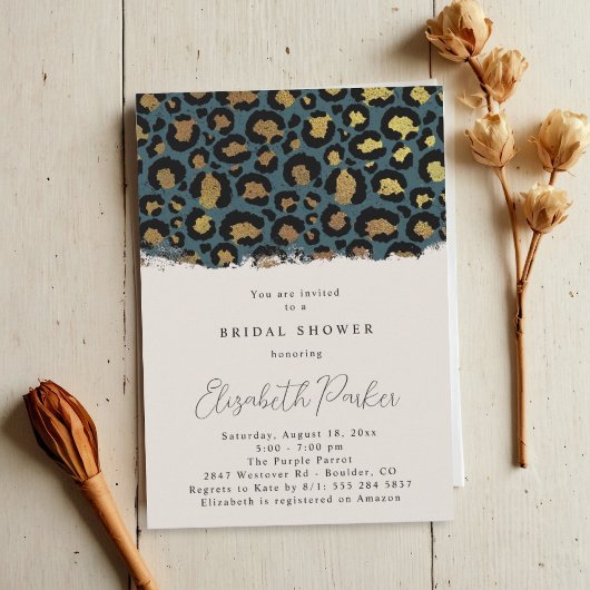 Invitation de la douche nuptiale Poster de animal 