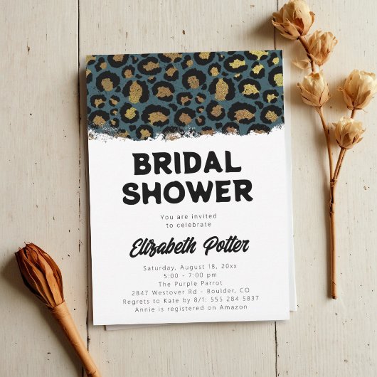 Invitation de la douche nuptiale Poster de animal