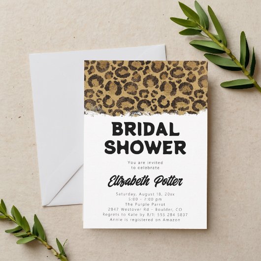 Invitation de la douche nuptiale Poster de animal 