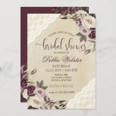 Invitation de la douche nuptiale Profondes Purple  (Devant / Derrière)