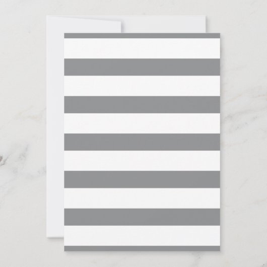 Invitation de la douche nuptiale, rayure grise pêc (Dos)