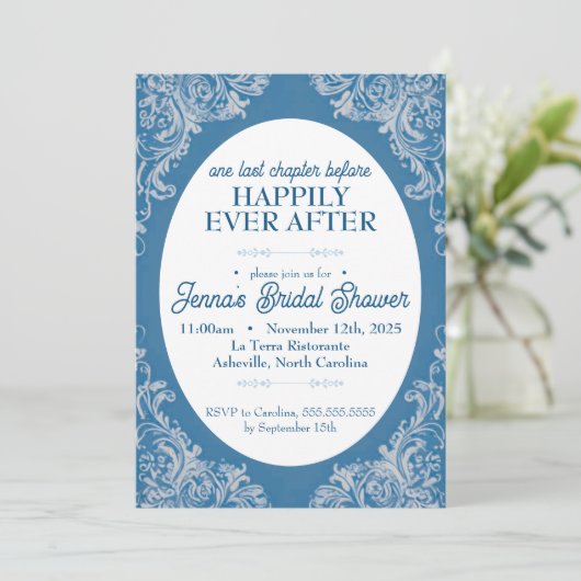 Invitation de la douche nuptiale Rococo | Baroque (Debout devant)