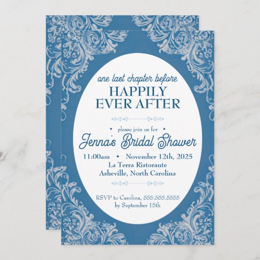 Invitation de la douche nuptiale Rococo | Baroque  (Devant / Derrière)