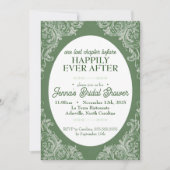 Invitation de la douche nuptiale Rococo | Jardin V (Devant)