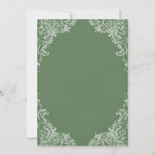 Invitation de la douche nuptiale Rococo | Jardin V (Dos)