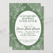 Invitation de la douche nuptiale Rococo | Jardin V (Devant / Derrière)