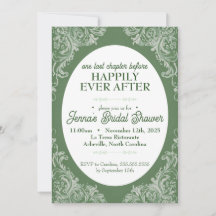 Invitation de la douche nuptiale Rococo | Jardin V