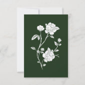 Invitation de la douche nuptiale Rose Emerald Gree (Dos)
