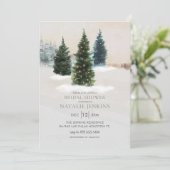 Invitation de la douche nuptiale rustique d'hiver (Debout devant)