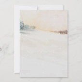 Invitation de la douche nuptiale rustique d'hiver (Dos)