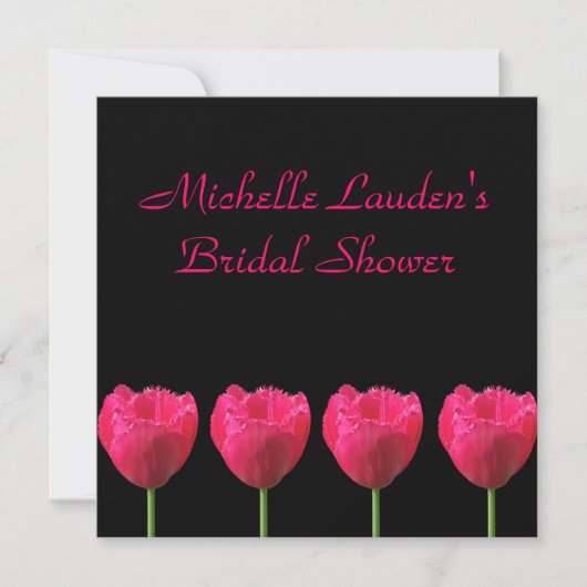 Invitation de la douche nuptiale Tulip (Devant)