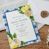 Invitation de la douche nuptiale vintage au citron