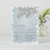 Invitation de la douche nuptiale Winter Wonderland (Debout devant)