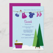 Invitation de la douche pour bébés (Devant / Derrière)