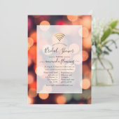 Invitation de la douche virtuelle Bokeh Lights (Debout devant)