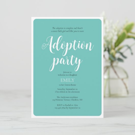 Invitation de la Faire-part d'adoption (Debout devant)
