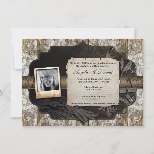 Invitation de la Faire-part de diplôme en photo ru (Dos)