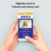 Invitation de la Faire-part de graduation Blue and