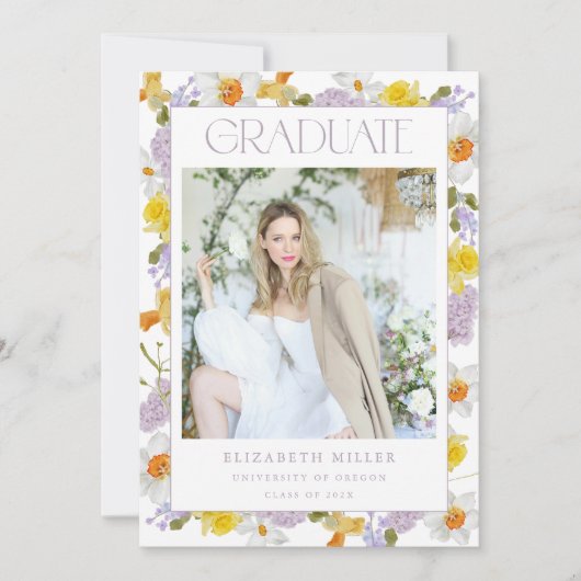 Invitation de la Faire-part de graduation de print (Devant)